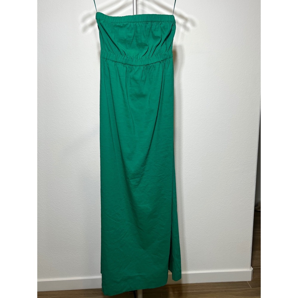 Theory Maxi Dress Tube Strapless Linen Blend Stretchy Dress Sz Petite Small
